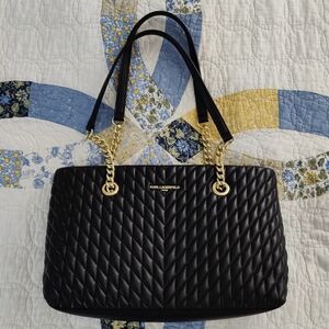 Karl Lagerfeld Paris Karolina Tote, Black/Gold
